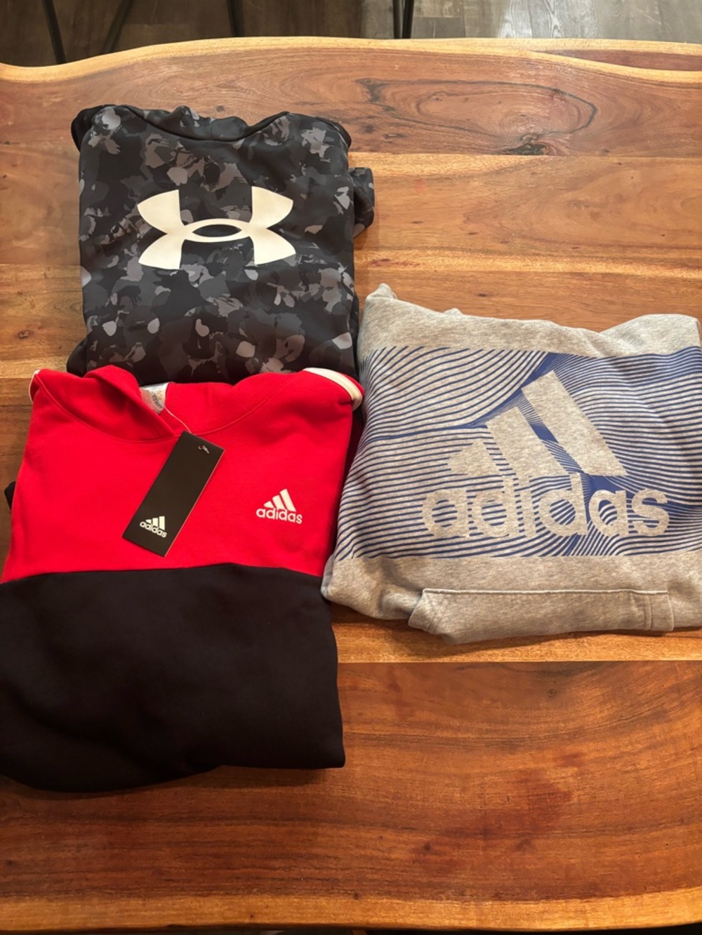 adidas Kids Hoodie Bundle - Red, Black, Gray, Blue